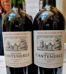 2 bouteilles de chateau Cantemerle. 2016/2019