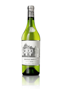 empty bottle of the white chateau haut brion 2023